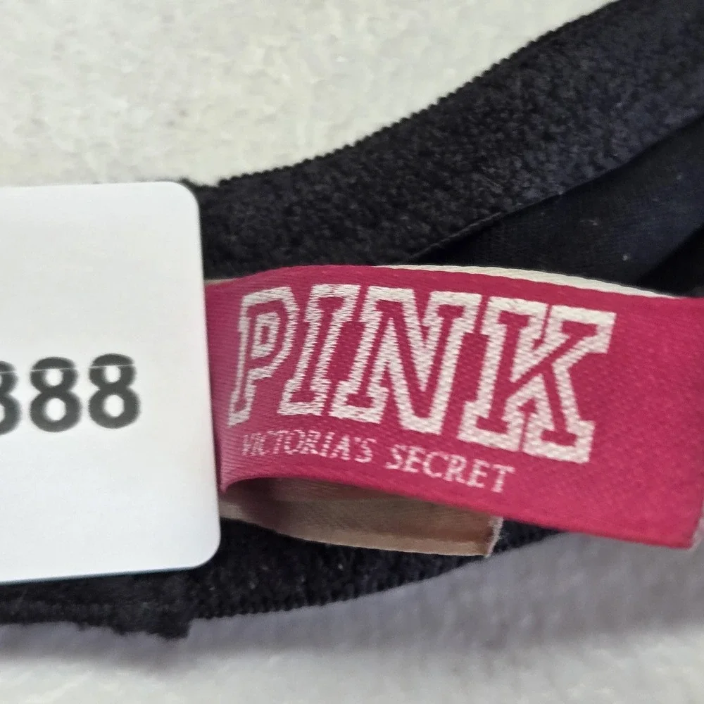 PINK‎ Victoria's Secret Women Bra 34D Black Push Up Underwired Strap